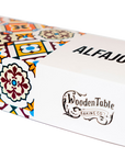 Dark Chocolate Alfajores Cookies Case Wooden Table Baking Co.
