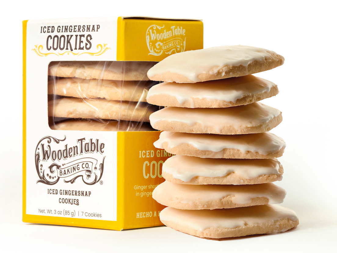 7 Gingersnap Meringue Tea Cookies in Packaging from Wooden Table Baking Company