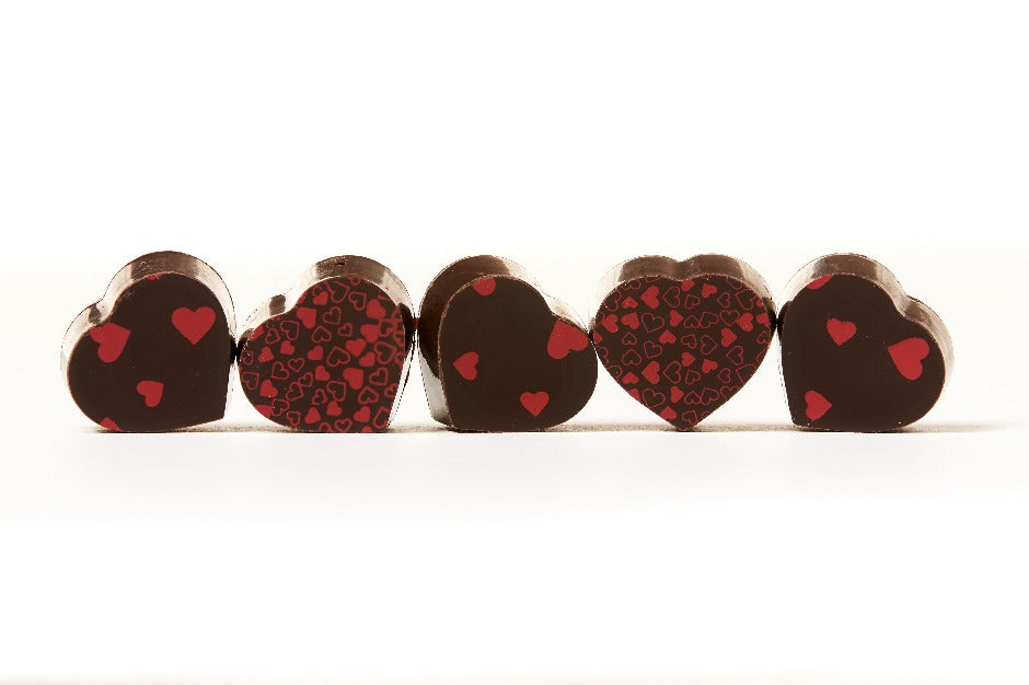 Corazón Bonbons: Dark Chocolate+ Dulce De Leche Wooden Table Baking Co.