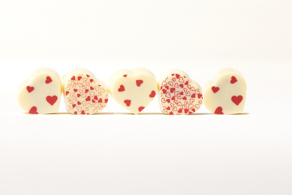 Corazón Bonbons: White Chocolate &amp; Dulce de Leche Wooden Table Baking Co.