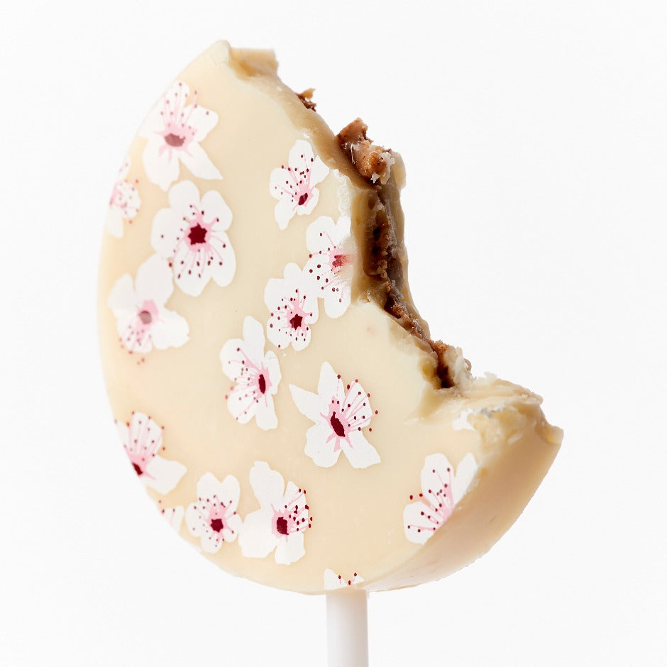 Lollipop: White Chocolate & Almond Butter (vegan) Wooden Table Baking Co.