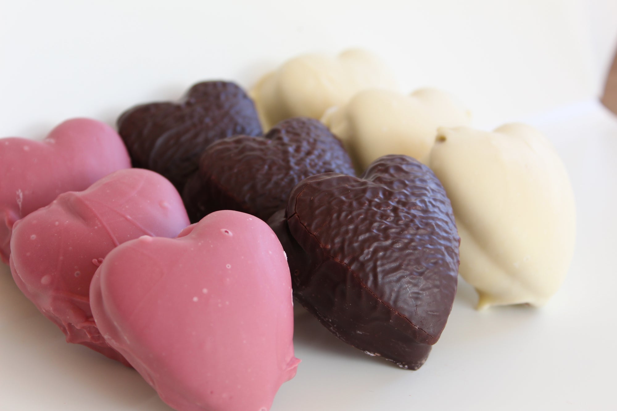 Mixed Heart shaped alfajores Wooden Table Baking Co.