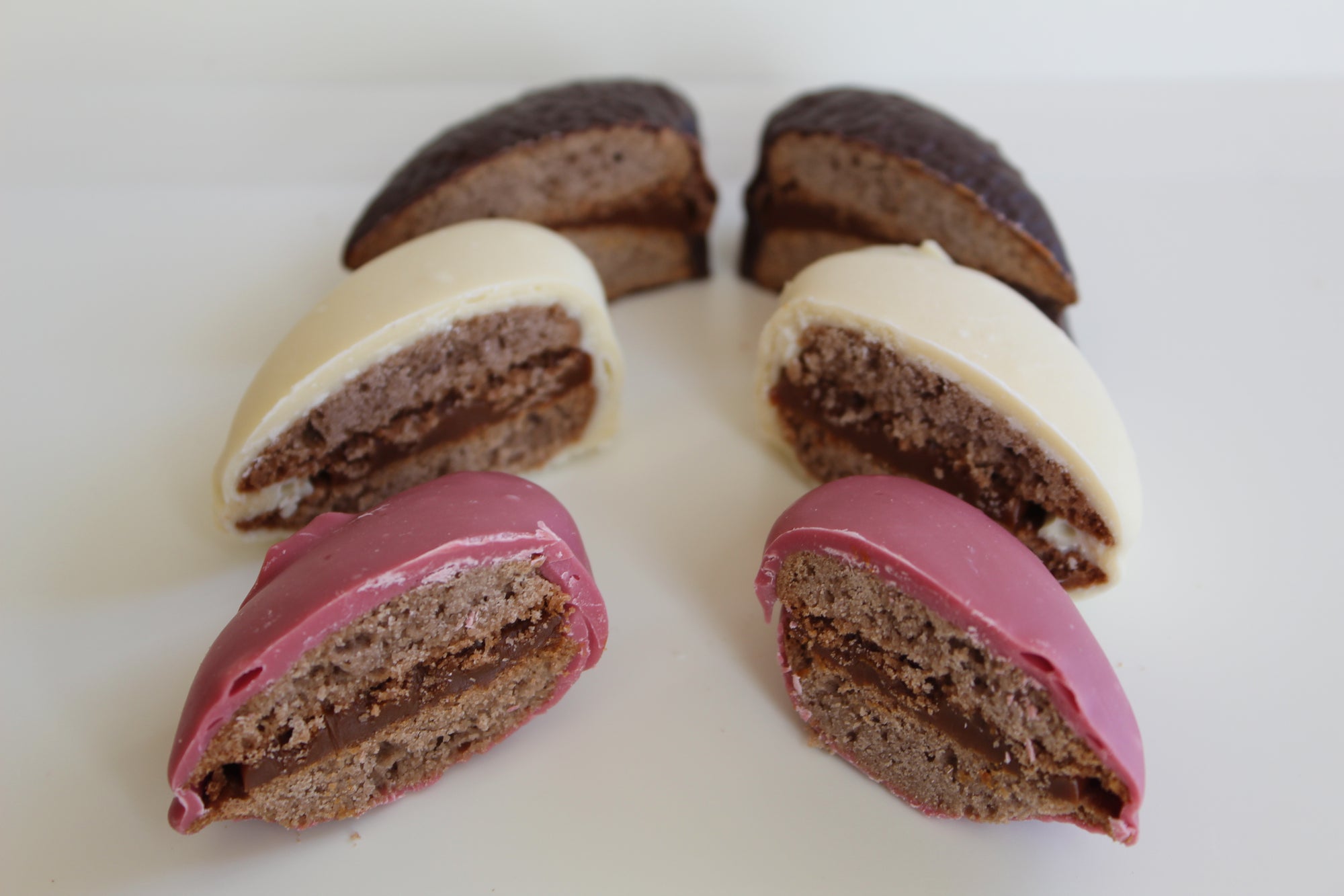 Mixed Heart shaped alfajores Wooden Table Baking Co.