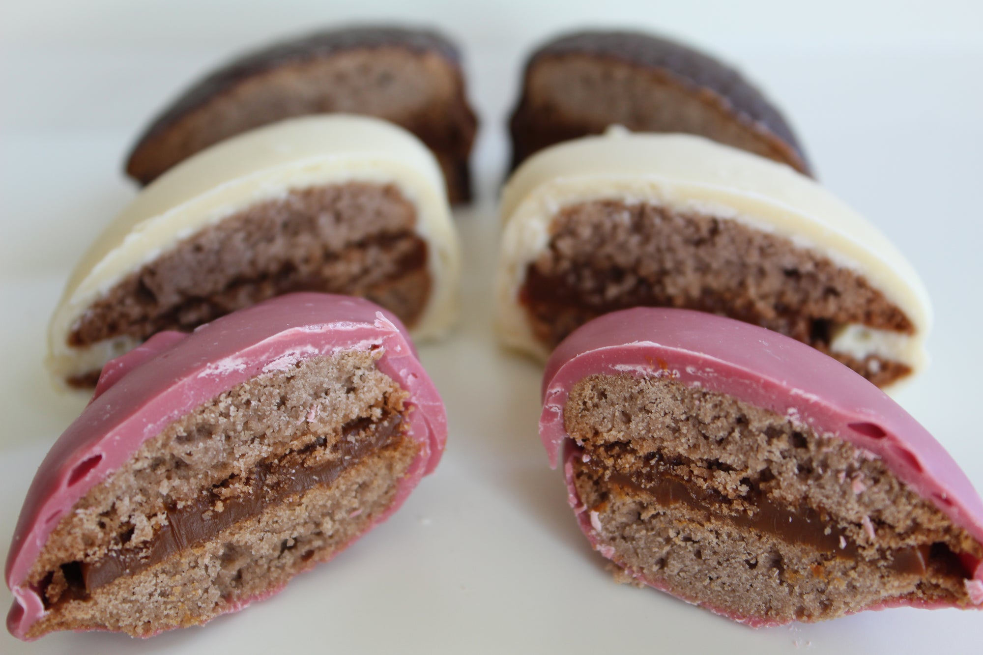 Mixed Heart shaped alfajores Wooden Table Baking Co.