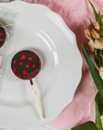 Ruby, Dark or White Chocolate Lollipops & Almond Butter Wooden Table Baking Co.