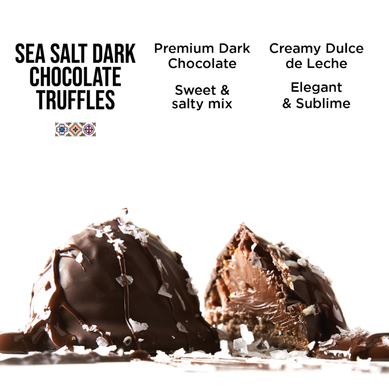 Sea salt dark chocolate truffles