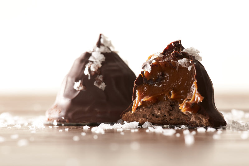 Dulce de leche truffles with sea salt