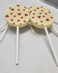 Ruby, Dark or White Chocolate Lollipops & Almond Butter Wooden Table Baking Co.