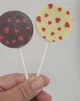 Ruby, Dark or White Chocolate Lollipops & Almond Butter Wooden Table Baking Co.