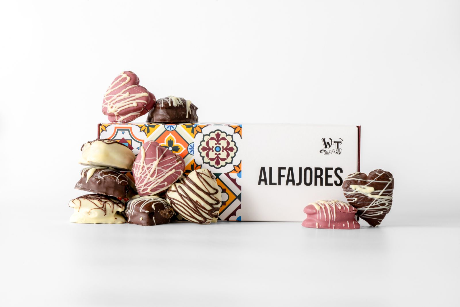 Chocolate Alfajores Argentinos - Cocoa Shortbread and Sandwich Cookies  Dipped in Semisweet Chocolate - Wooden Table Baking Company Gourmet Set Of  4