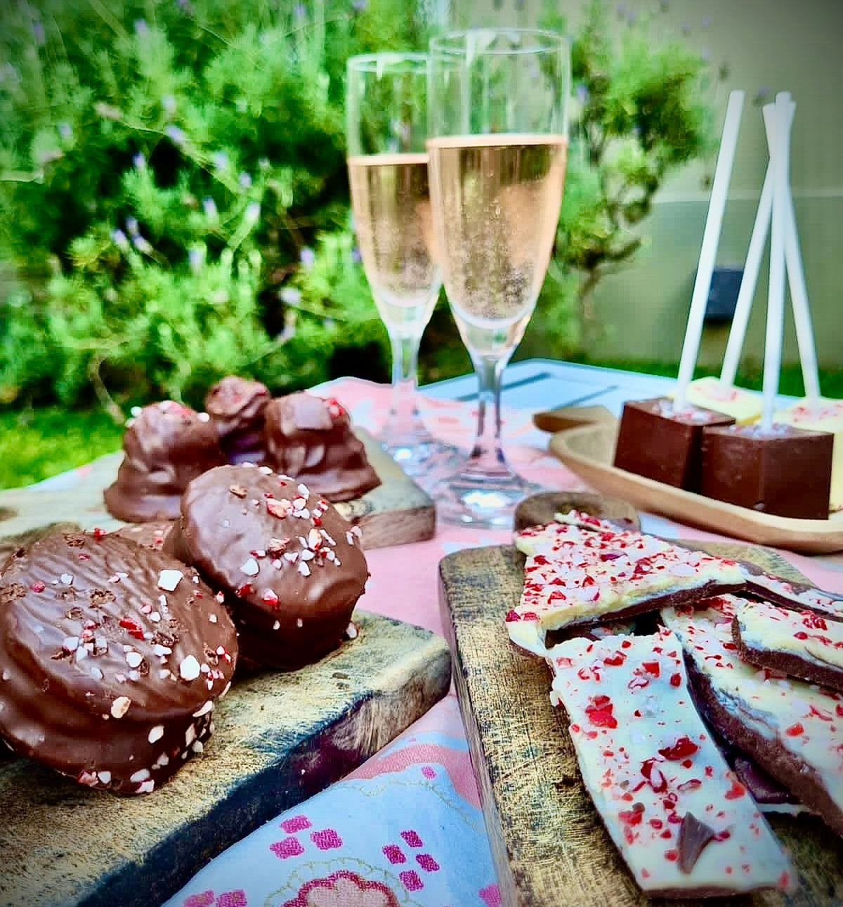 White + Dark Chocolate Bark: Peppermint Candy Wooden Table Baking Co.