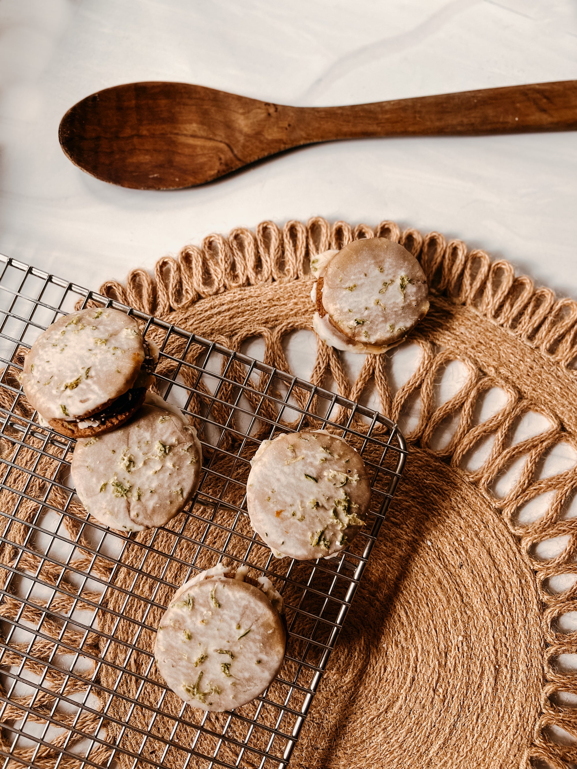 Tequila Lime Alfajores Wooden Table Baking Co.