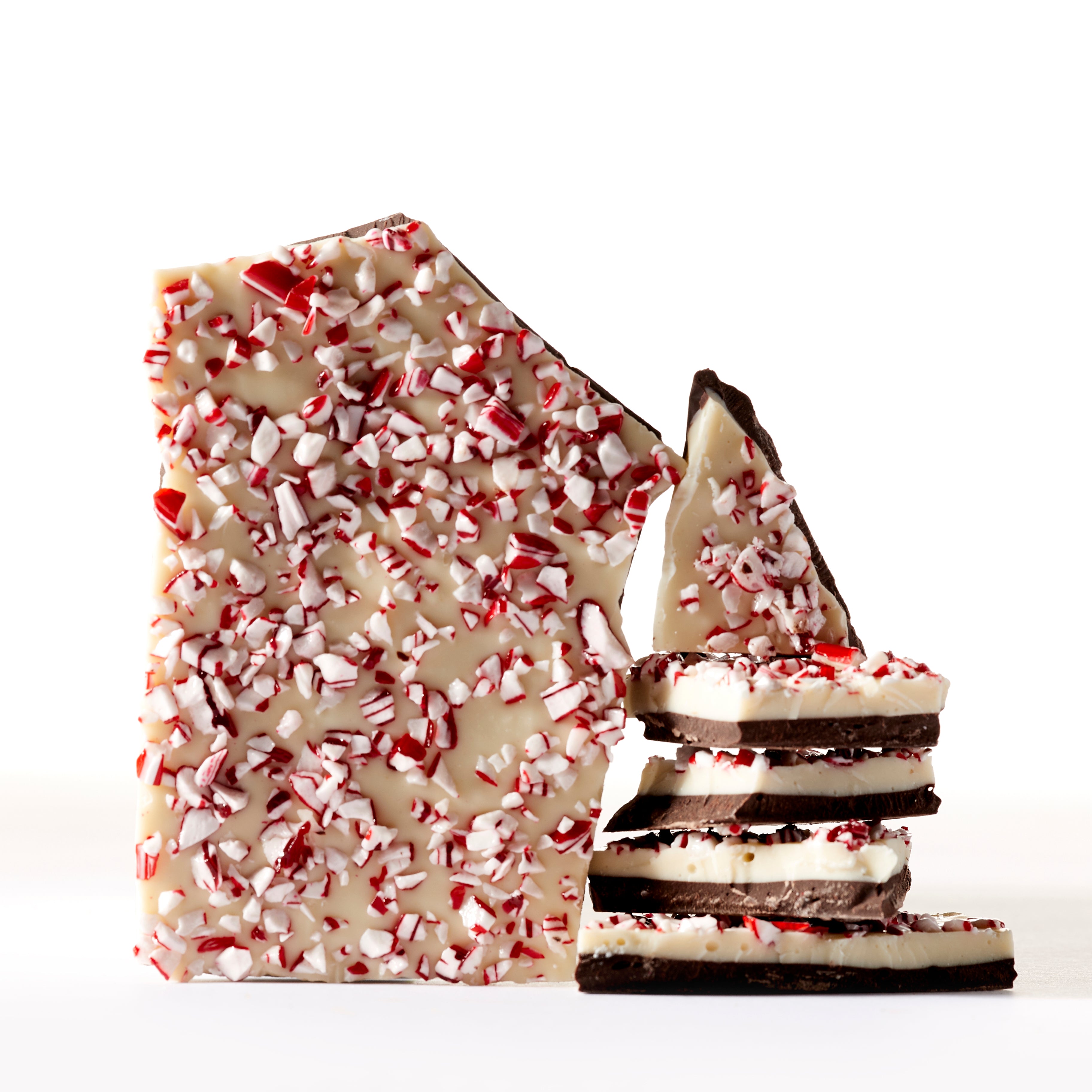 White + Dark Chocolate Bark: Peppermint Candy Wooden Table Baking Co.