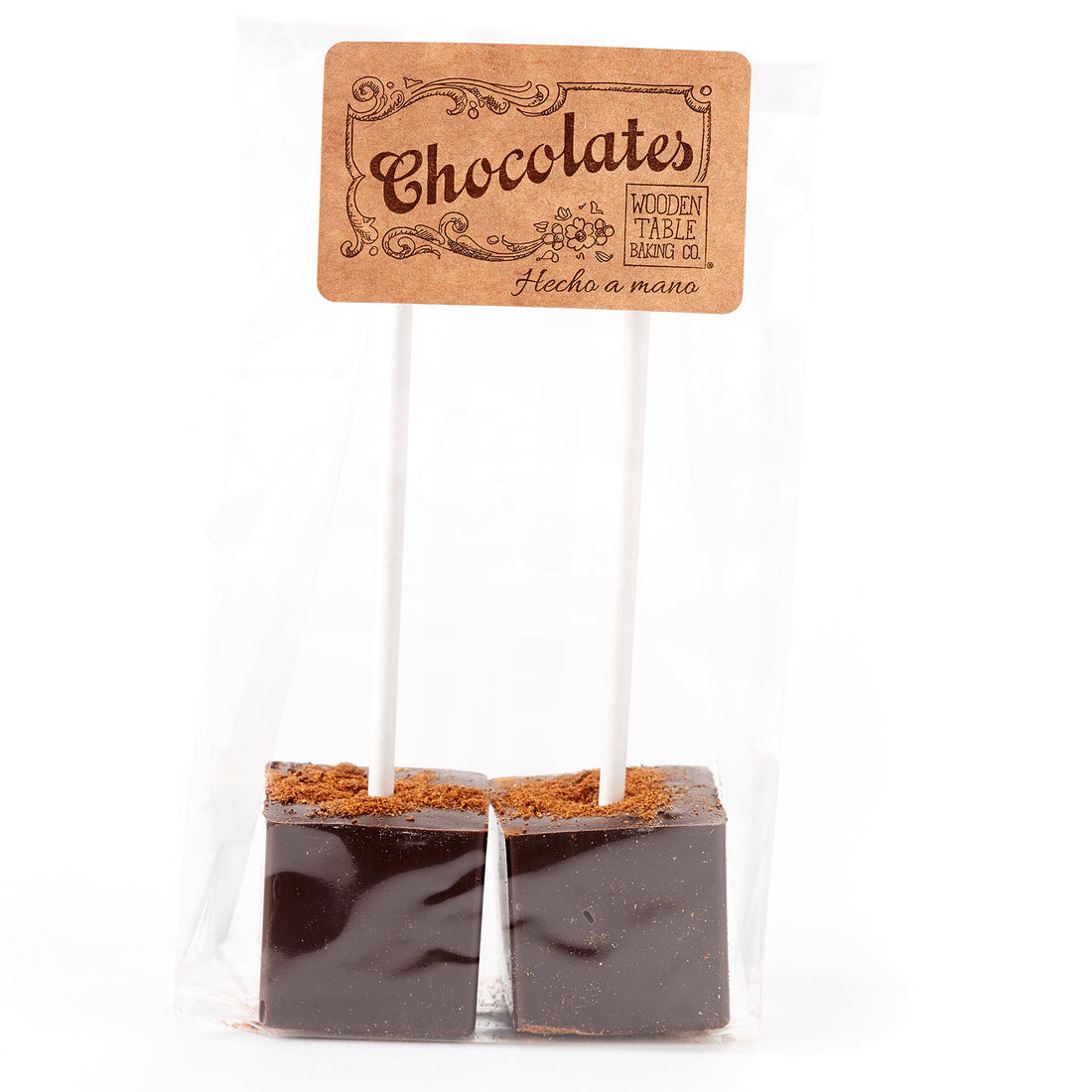 Cayenne & Chocolate-Hot Chocolate on a Stick (2) Wooden Table Baking Co.
